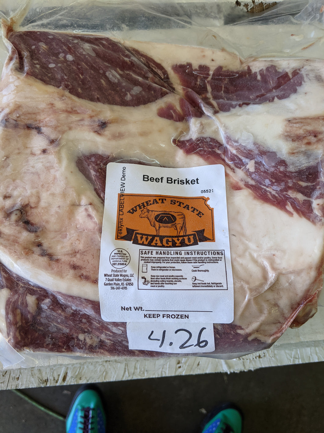 American Wagyu Brisket 3.86 pounds