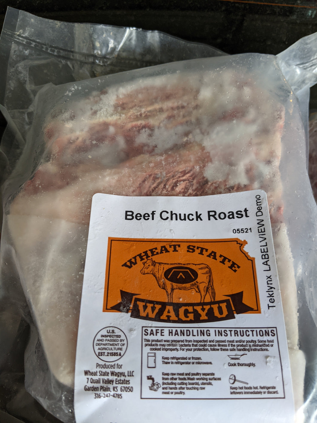 Wagyu Chuck Roast 2.64 - 2.76 pounds