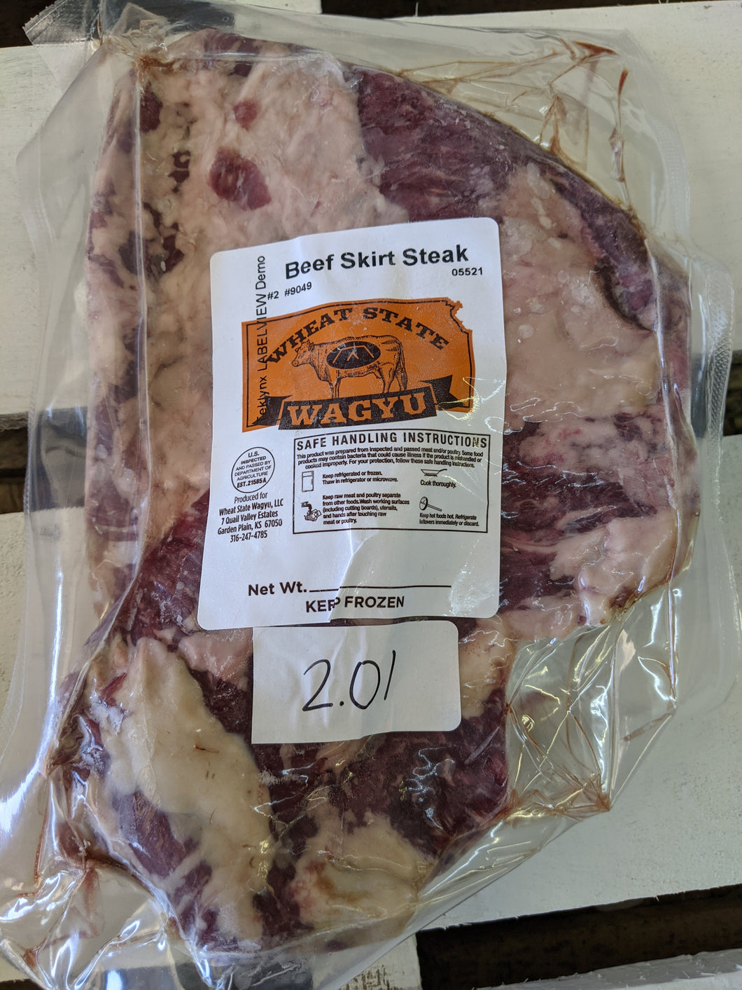Wagyu Outside Skirt Steak  .71- .8 pounds